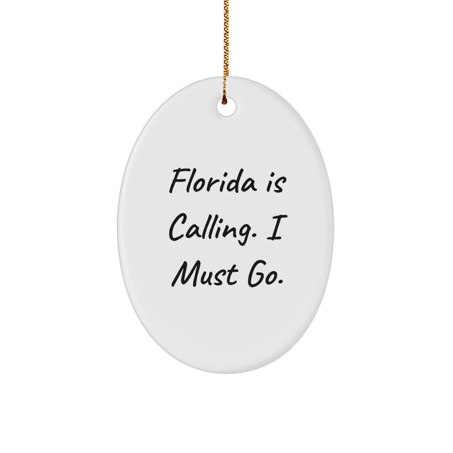 Funny Florida Oval Ornament Gifts from Friends and Family for Men Women Christmas Unique Decorations - Image 1