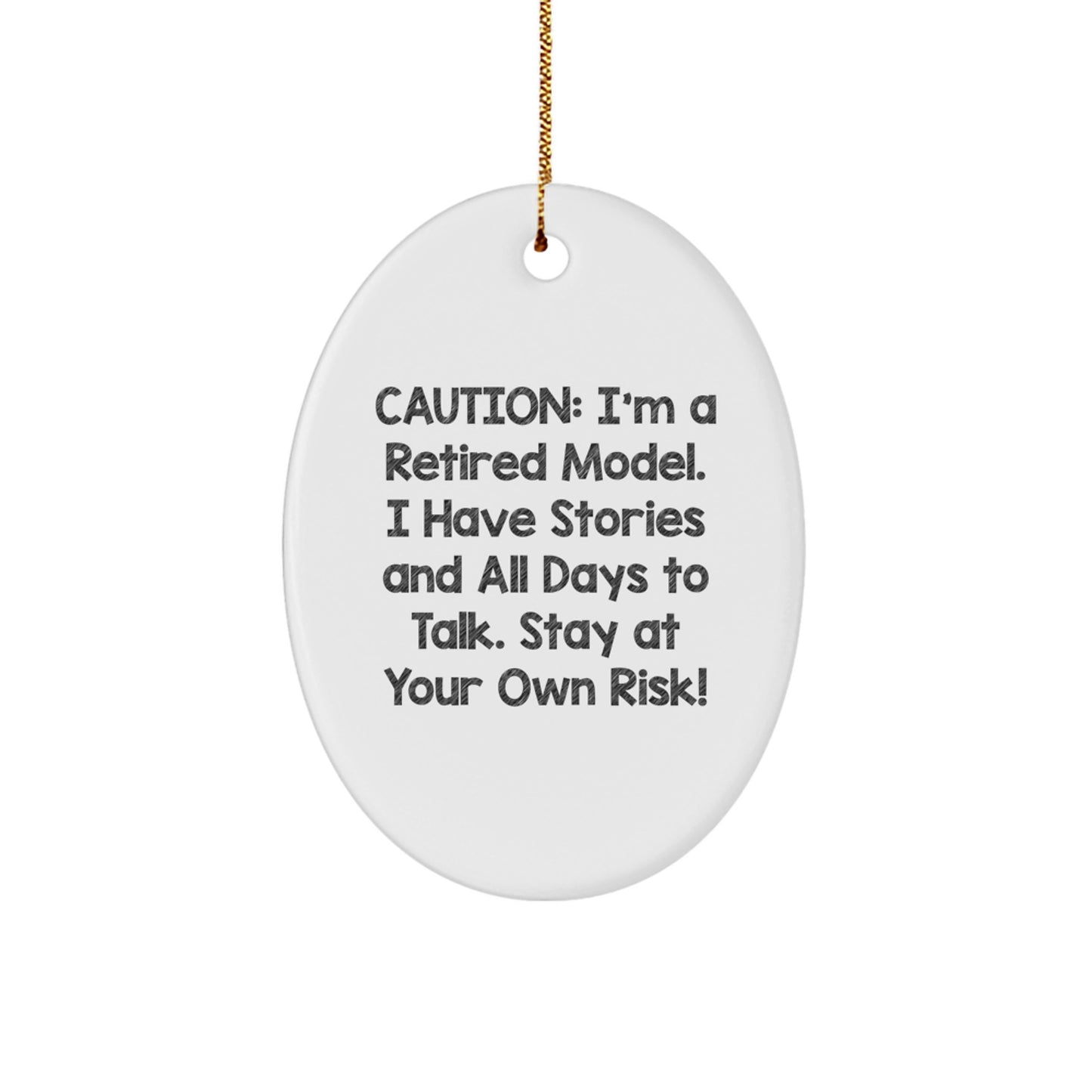 Funny Model Oval Ornament Gifts from Men to Friends, Unique Christmas Decorations for Model Enthusiasts, Oval Ornament Gift Ideas for Family and Coworkers - Image 1