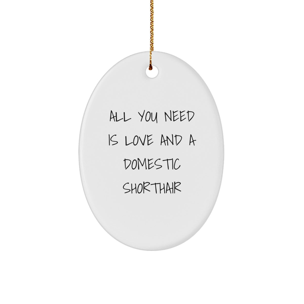Playful Love Domestic Shorthair Christmas Ornament for Friends Gift - Image 1