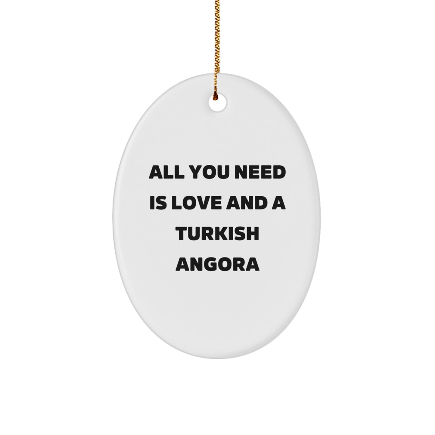 Turkish Angora Keepsake Christmas Ornament for Him Elegant Surprise Gift - Image 1