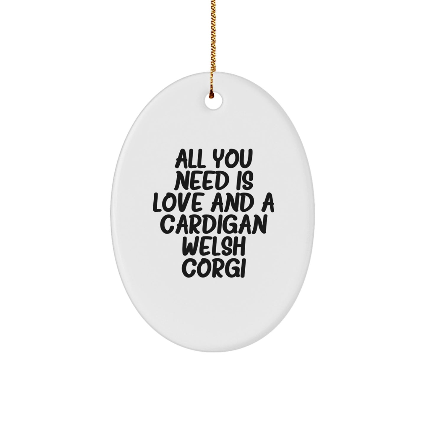 Cardigan Welsh Corgi Dog Oval Ornament Gifts from Friends for Men Women Family Christmas Unique Presents - Image 1