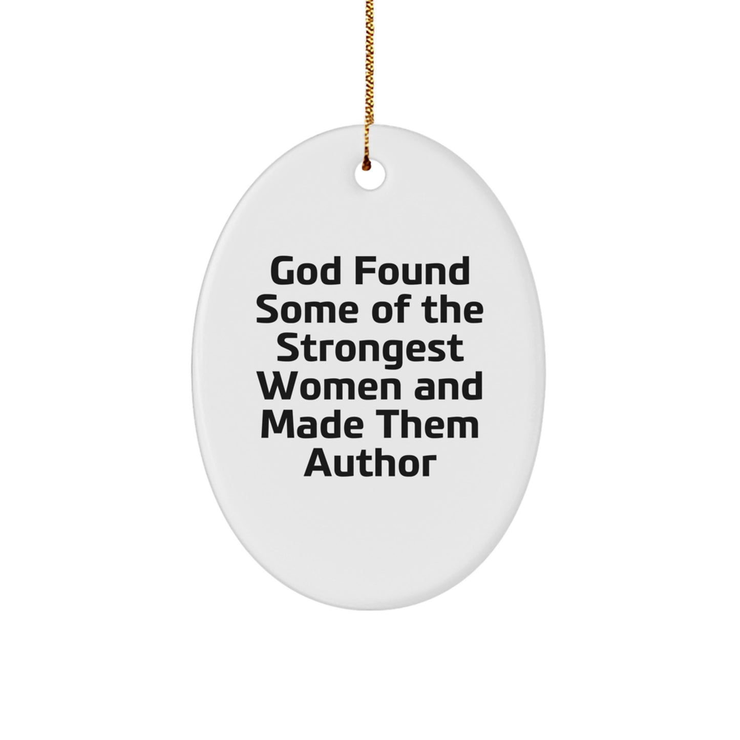 Funny Author Oval Ornament Gifts from Family to Friends for Christmas Unique Gifts for Author - Image 1