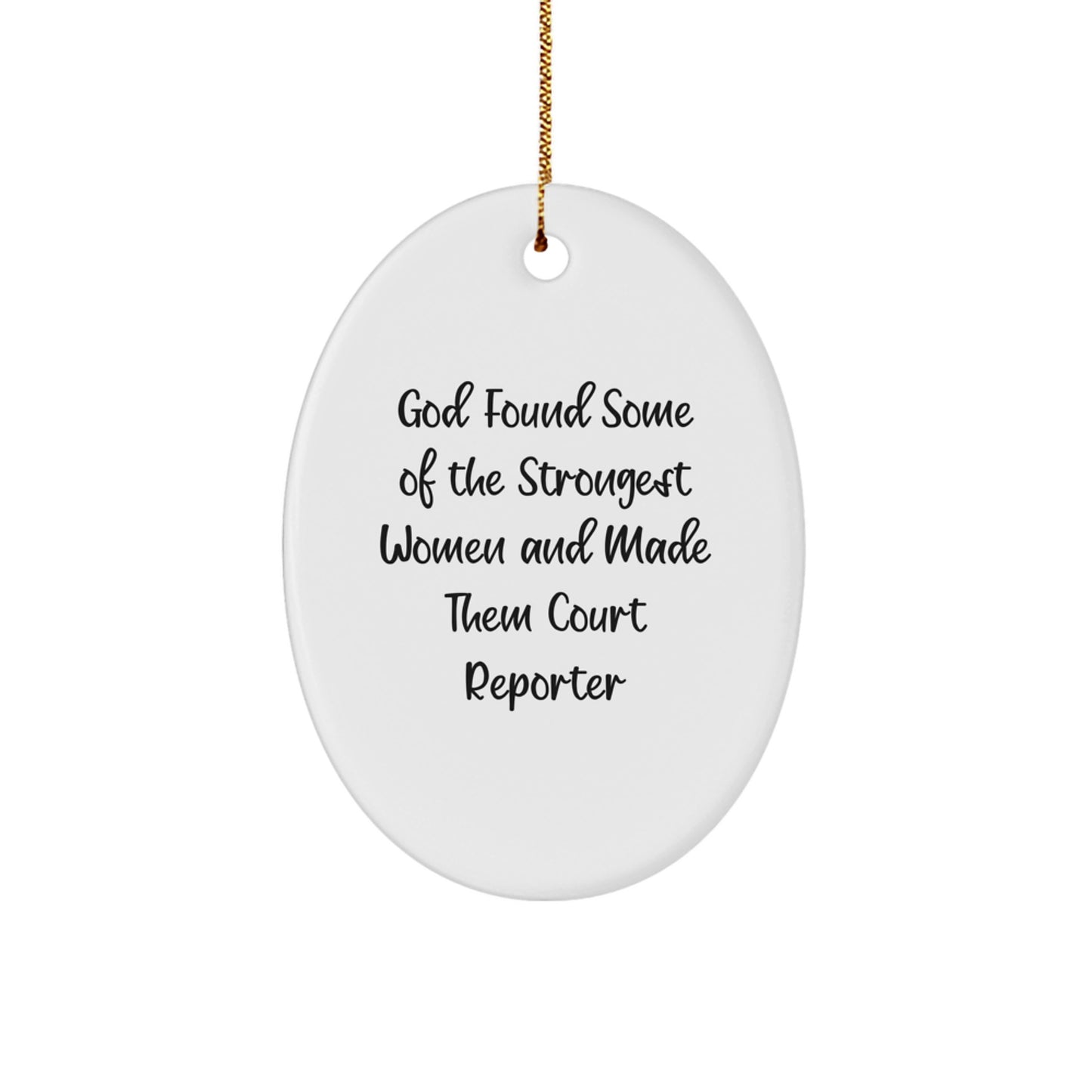 Inspiring Court Reporter Novelty Christmas Ornament for Friends Gift - Image 1