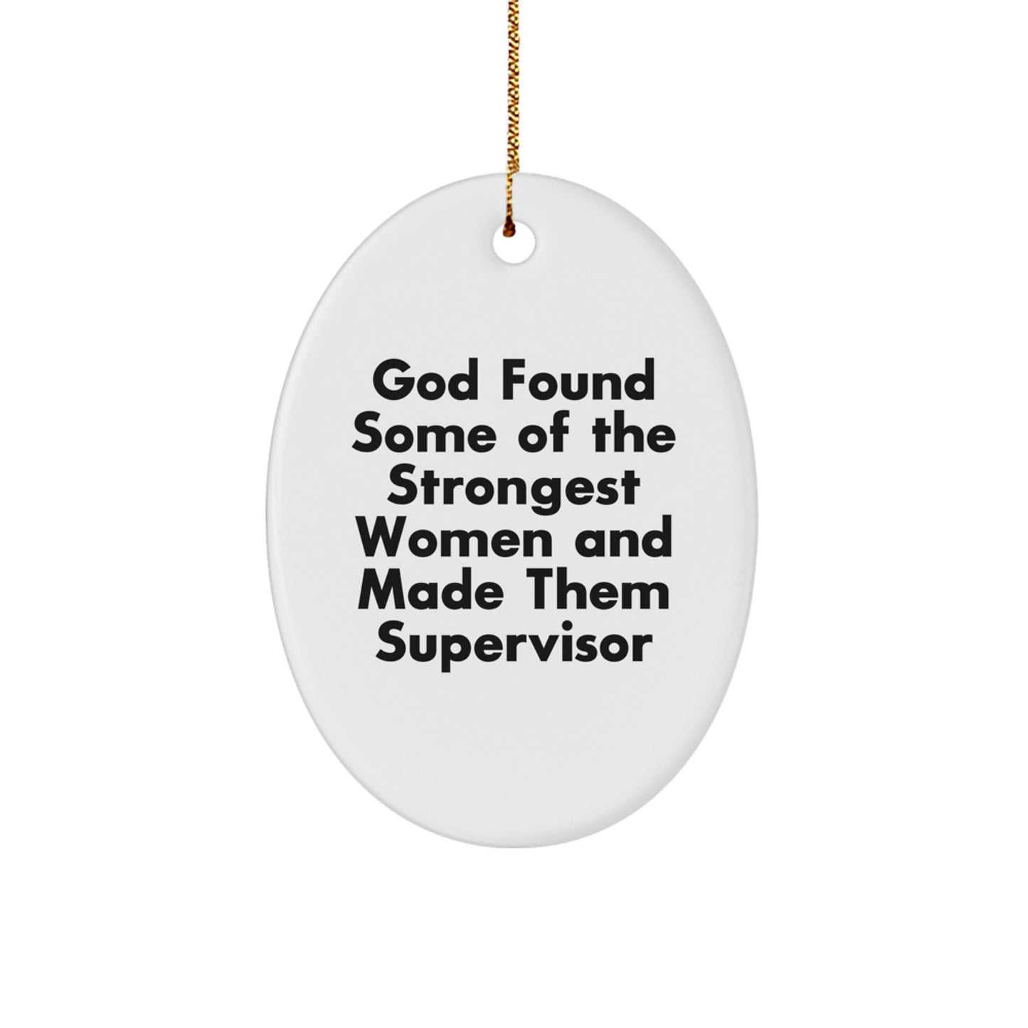 Funny Supervisor Oval Ornament Gifts from Friends and Family for Supervisor Christmas Unique Decorations Oval Shaped Gifts - Image 1