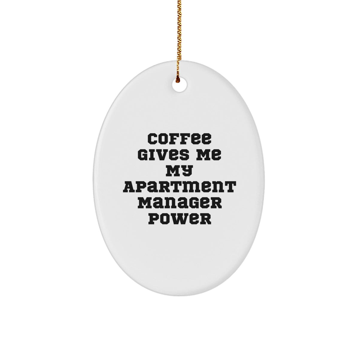 Christmas Unique Gift for Her Apartment Manager Oval Ornament Present - Image 1
