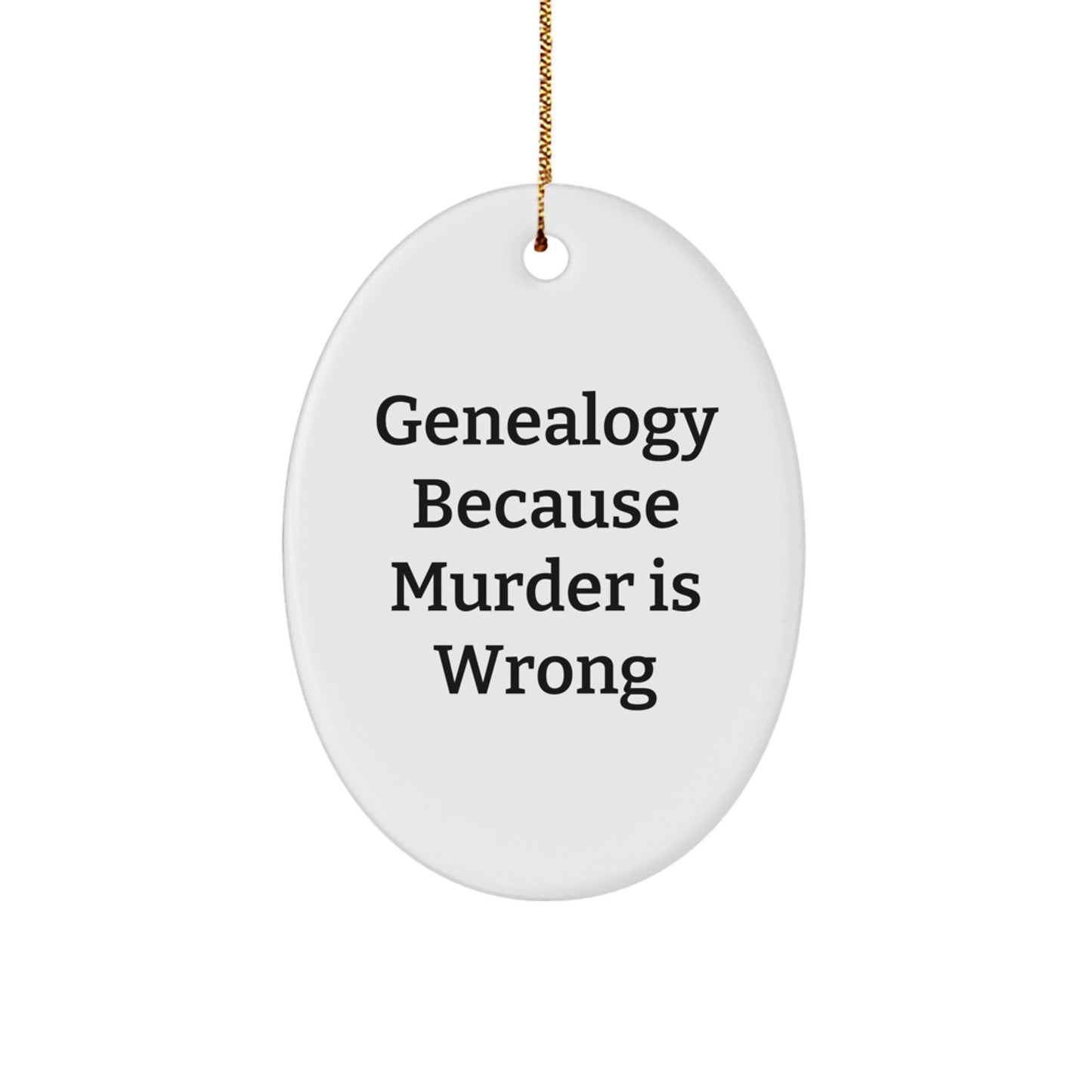 Christmas Unique Gift Genealogy Oval Ornament for Her – Bright Present - Image 1