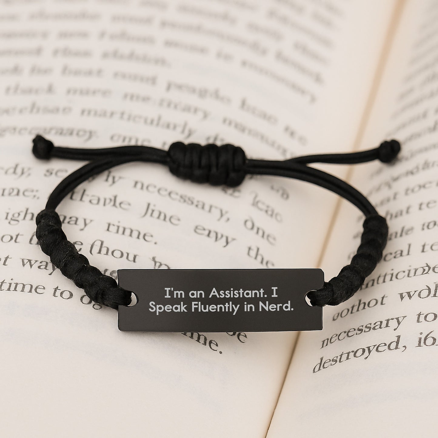 Funny Assistant Gifts, Rope Bracelet for Assistant, I'm An Assistant. I Speak Fluently In genius. Christmas Unique Gifts from Friends to Assistant - Image 3