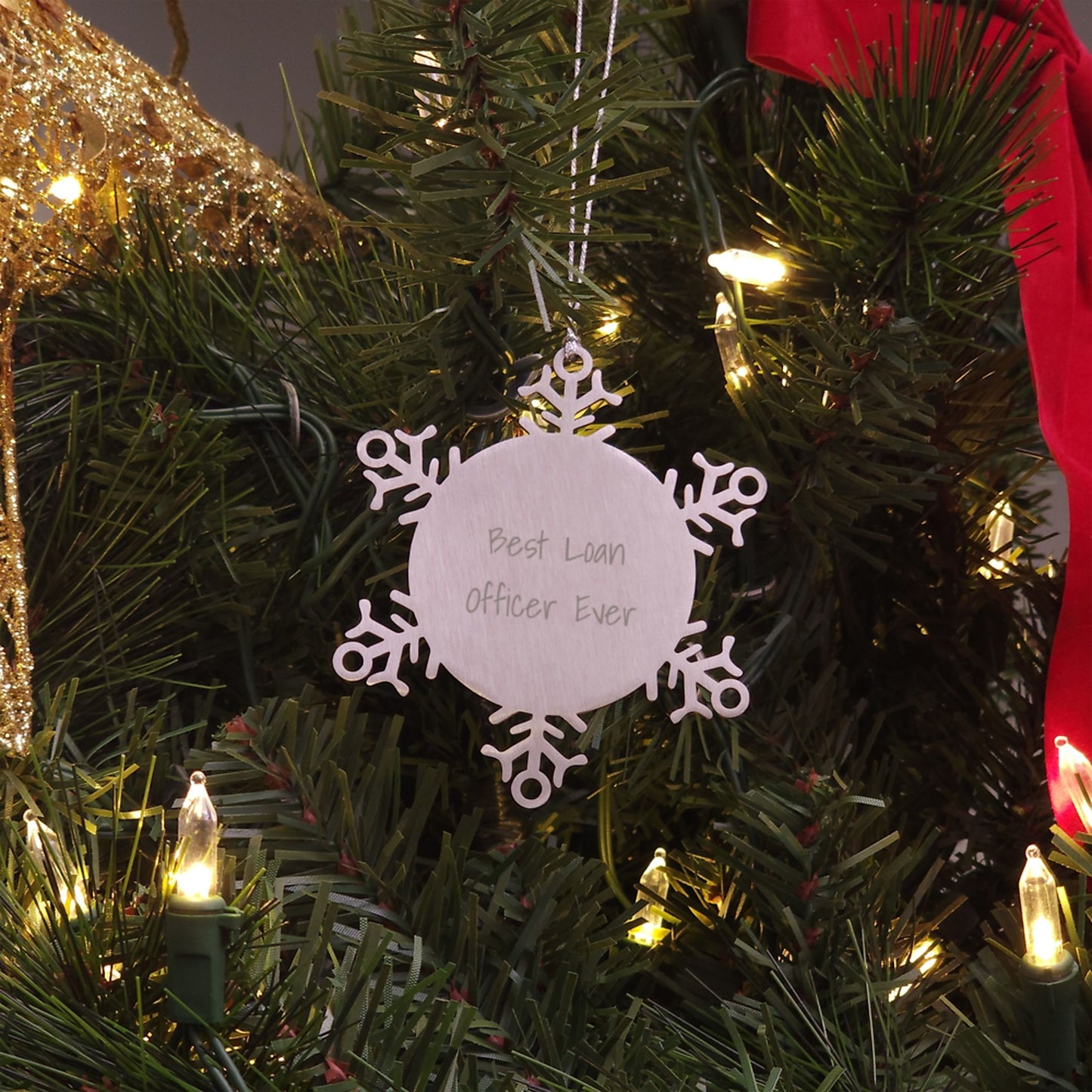 Christmas Gift for Her Loan Officer Best Loan Officer Ever Ornament - Image 3
