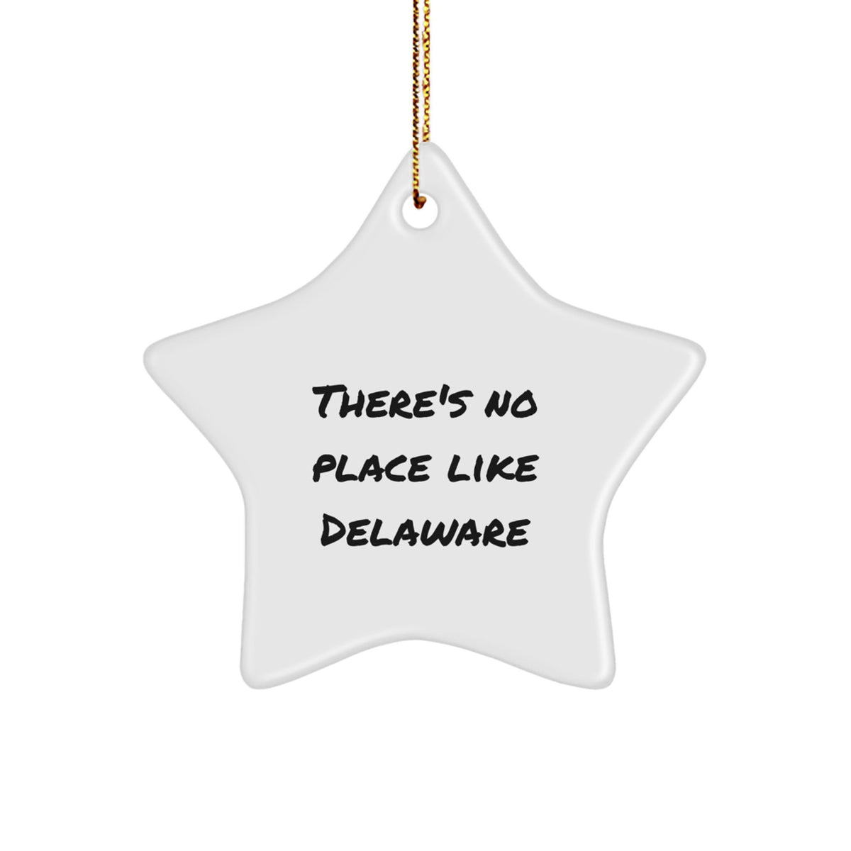 Delaware Star Ornament Christmas Unique Gift Bright Idea for Coworkers - Image 1
