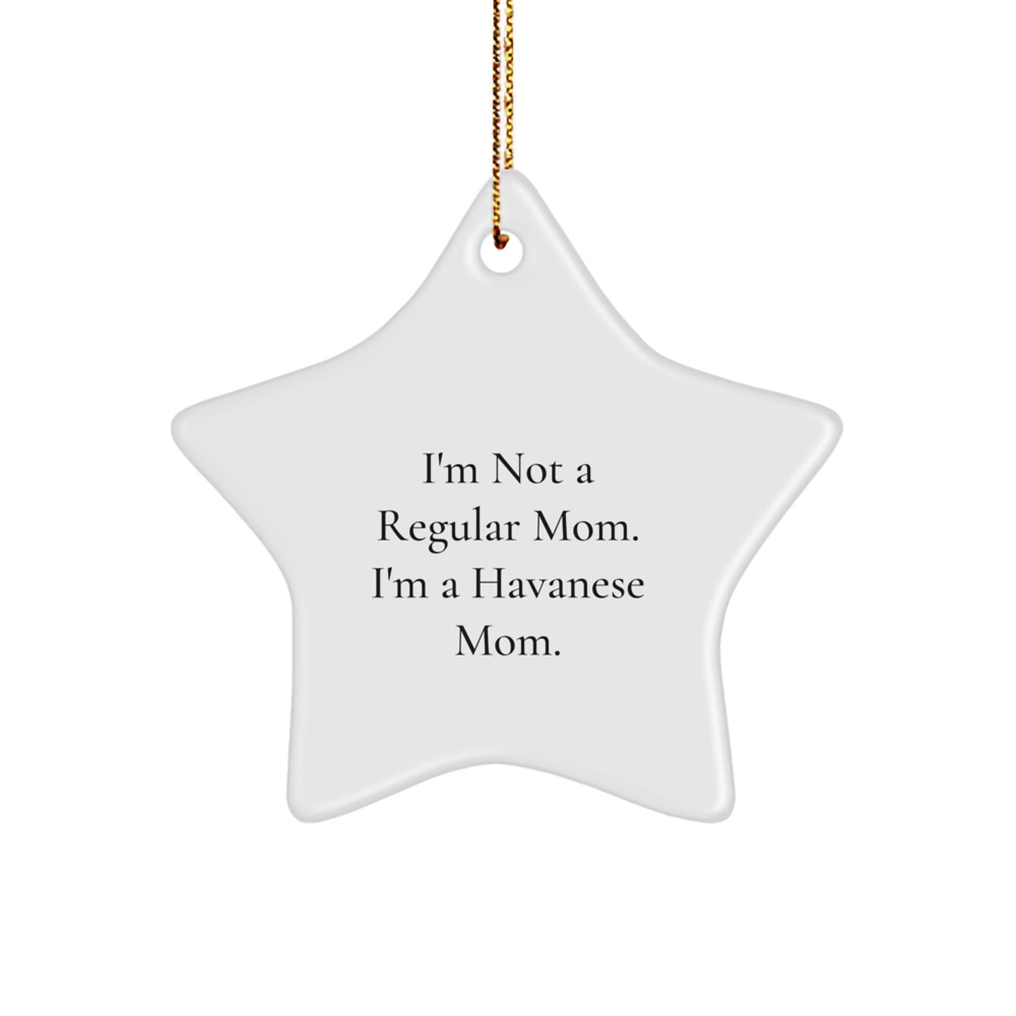 Funny Havanese Dog Mom Star Ornament for Christmas Unique Gifts from Mom to Havanese Dog Lover - Image 1