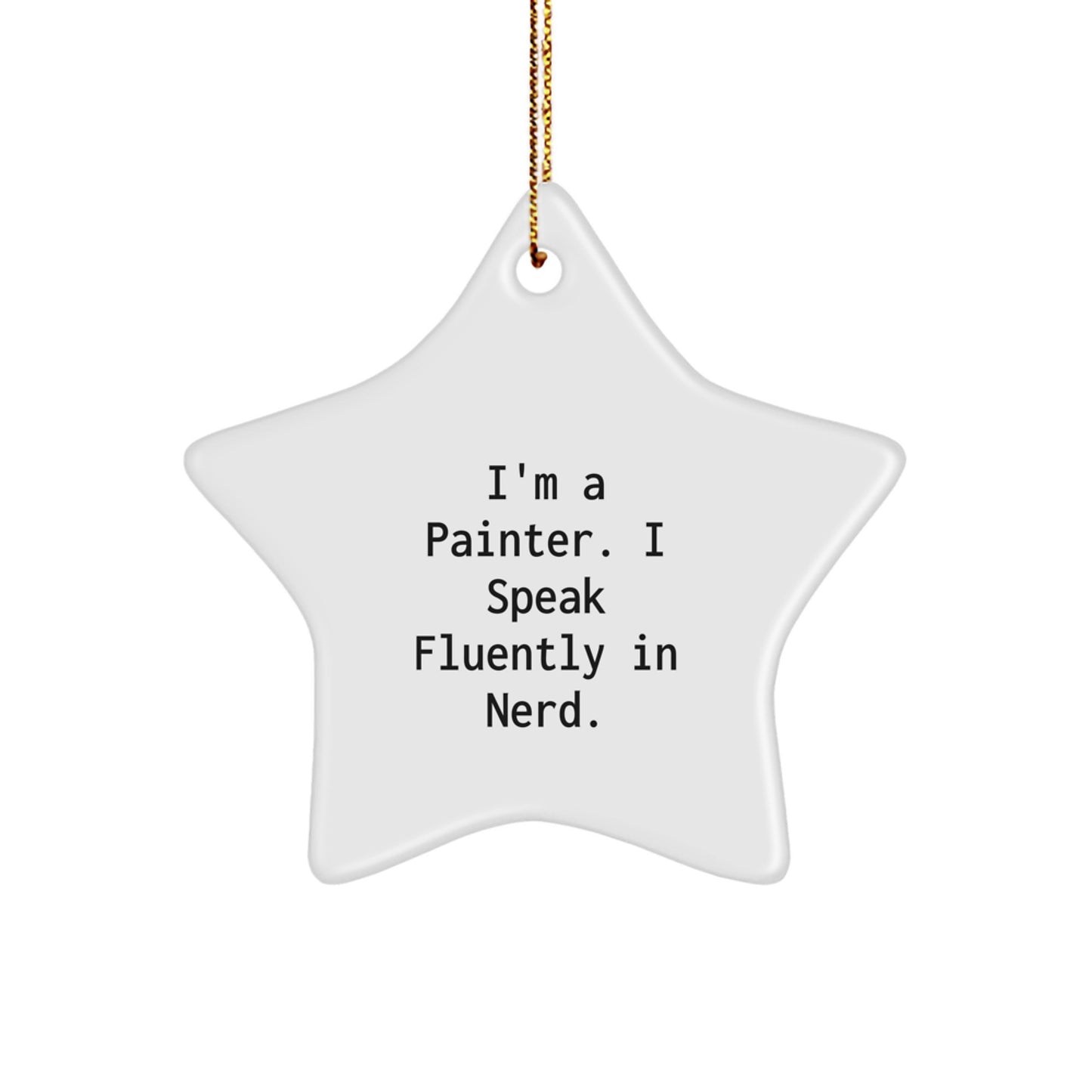 Painter Keepsake Christmas Ornament for Him Gift Colorful Star Tree - Image 1