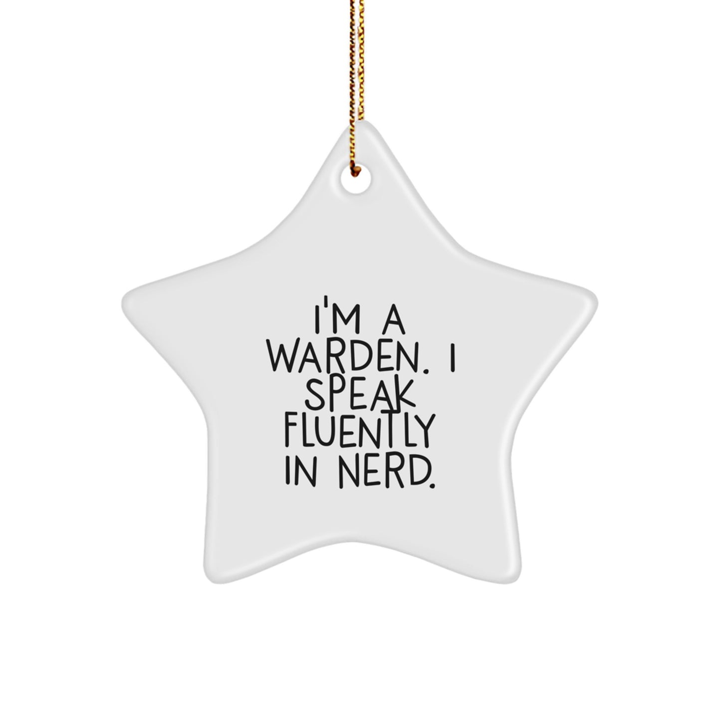 Funny Warden Gifts for Men, Inspirational Star Ornament from genius Lover, Christmas Unique Gift Ideas - Image 1