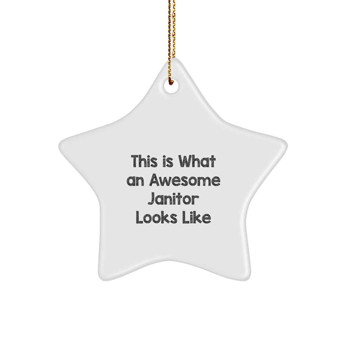 Janitor Star Ornament Awesome Janitor Looks Like Gift for Roommates - Image 1