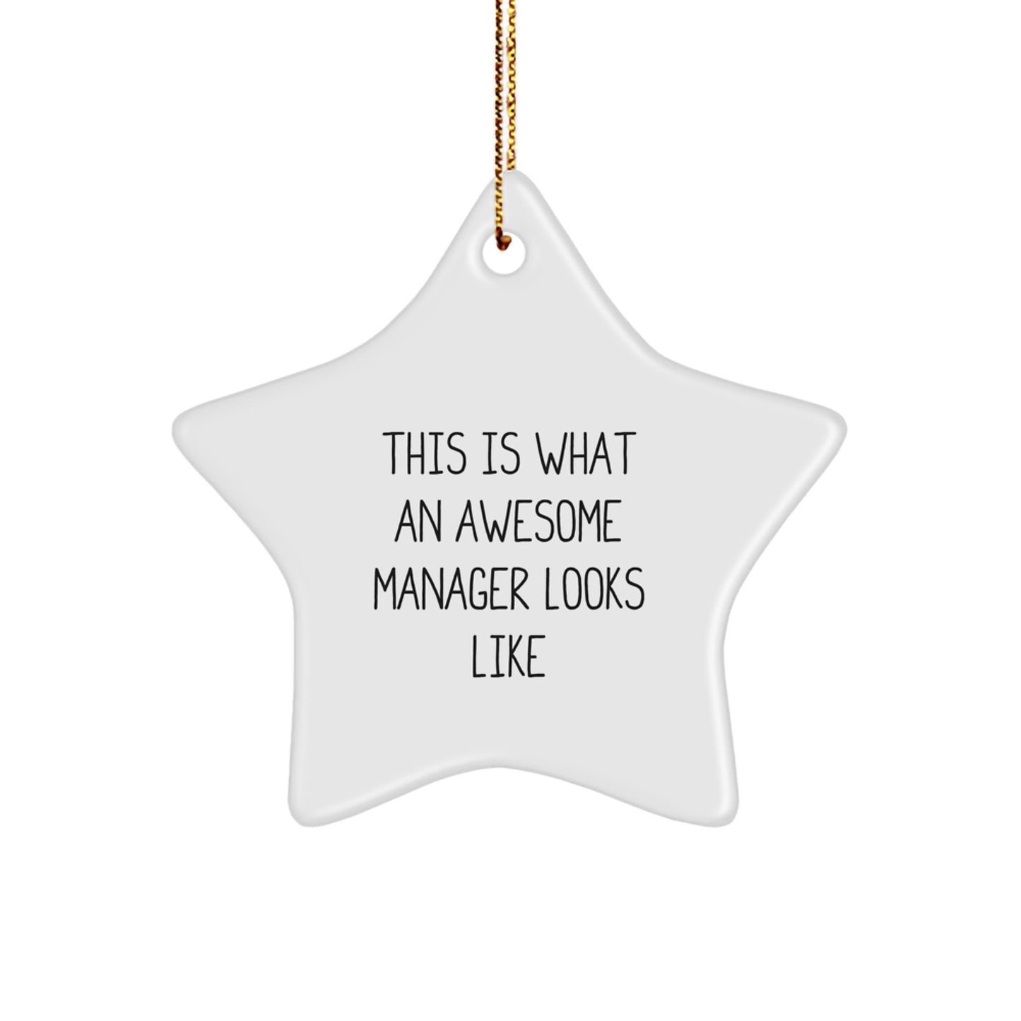 Leadership sparkle with Manager Star Christmas Ornament Gift for Happy Kids - Image 1