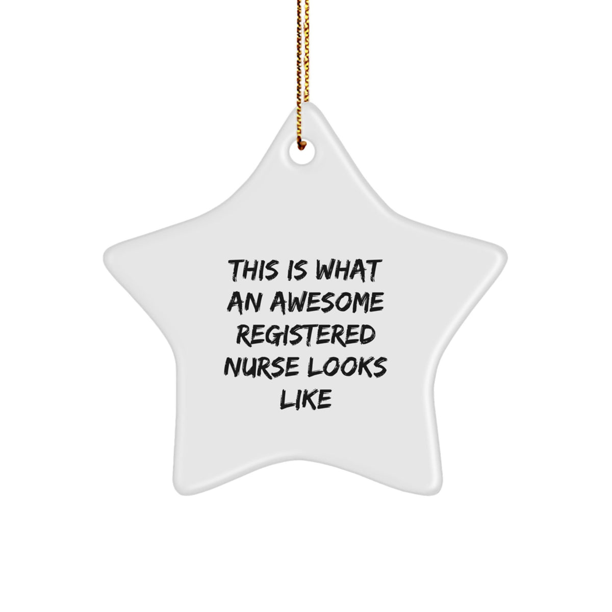 Registered Nurse Star Keepsake Christmas Ornament for Him Gift - Image 1
