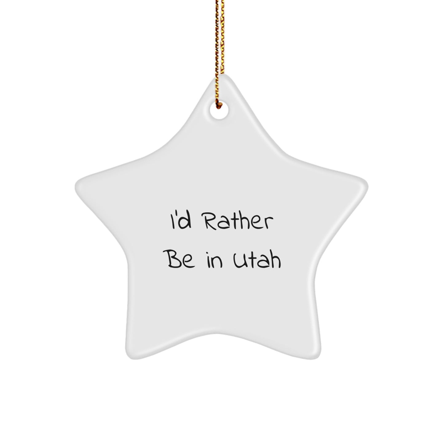 MDF Utah Star Bright Ornament for Coworkers Idea Christmas Gift - Image 1