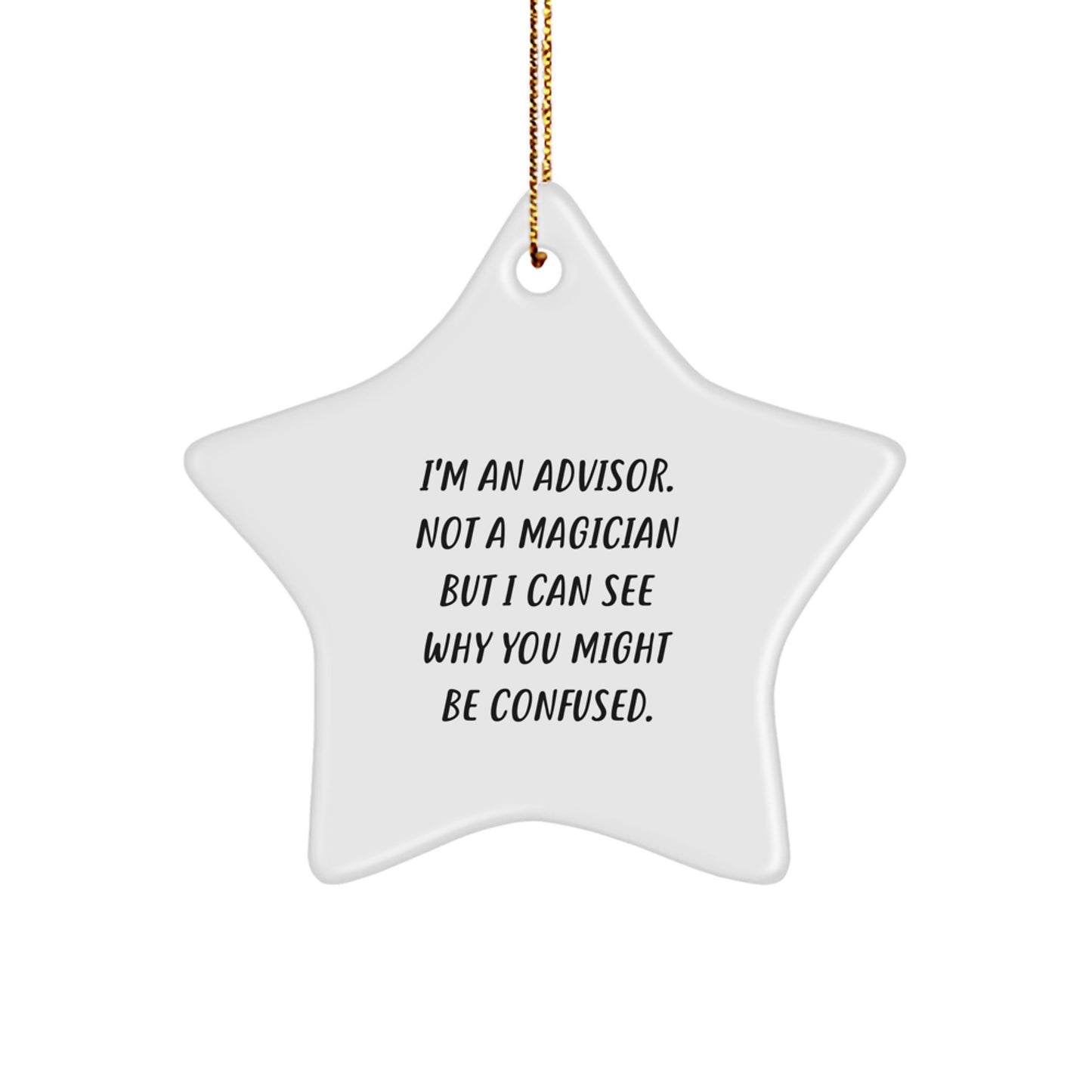 Cute Advisor Gifts from Friends for Christmas Star Ornament - Image 1