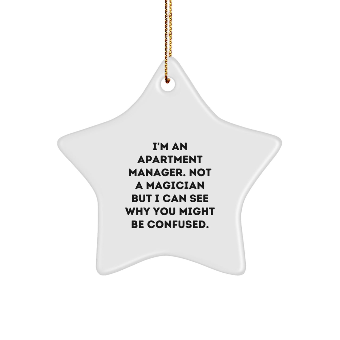 Apartment Manager Star Ornament Gift Idea for Coworkers Christmas - Image 1