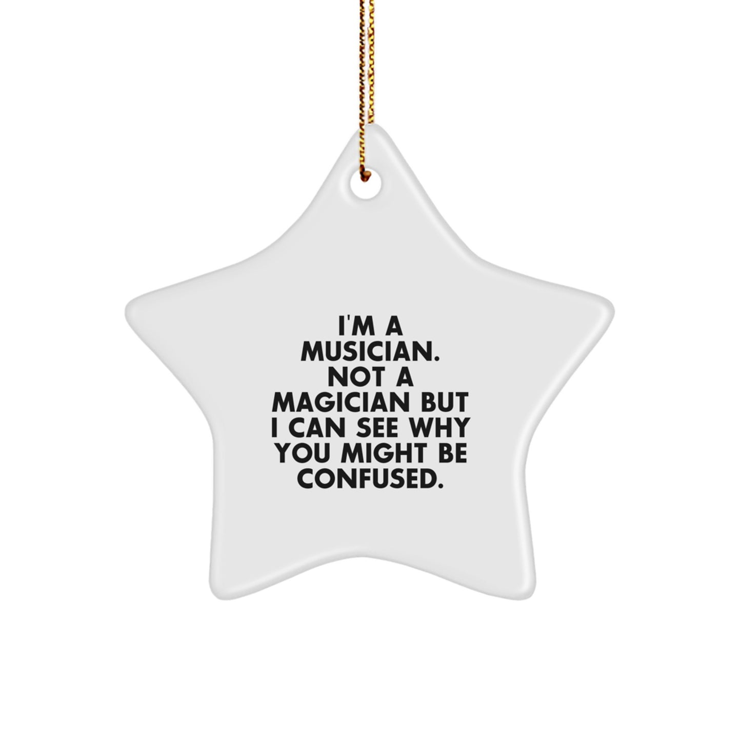 Unique Musician Star Ornament Gifts from Friends or Family for Christmas Decorations - Image 1