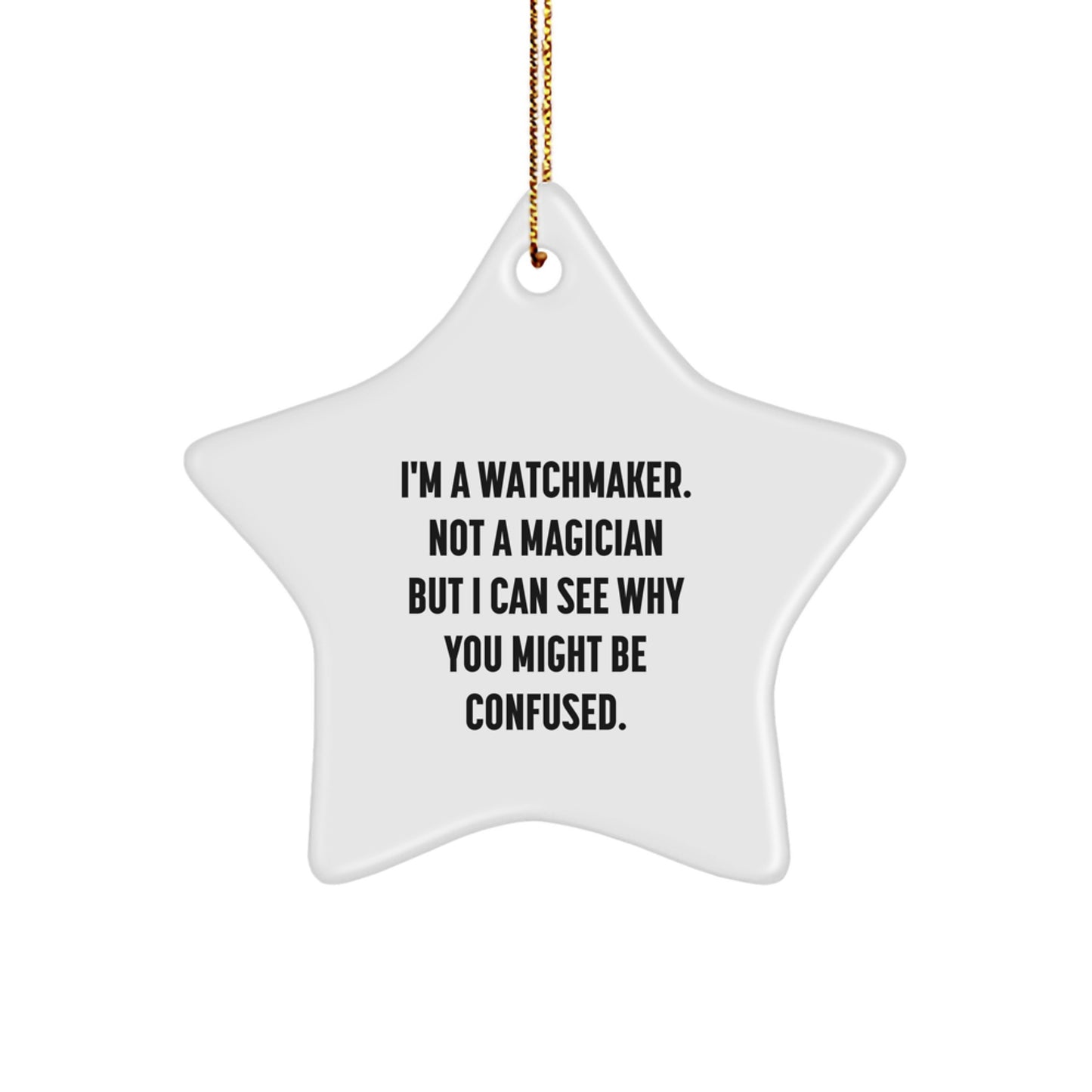 Christmas Gift for Her Keepsake Watchmaker Star Ornament - Image 1