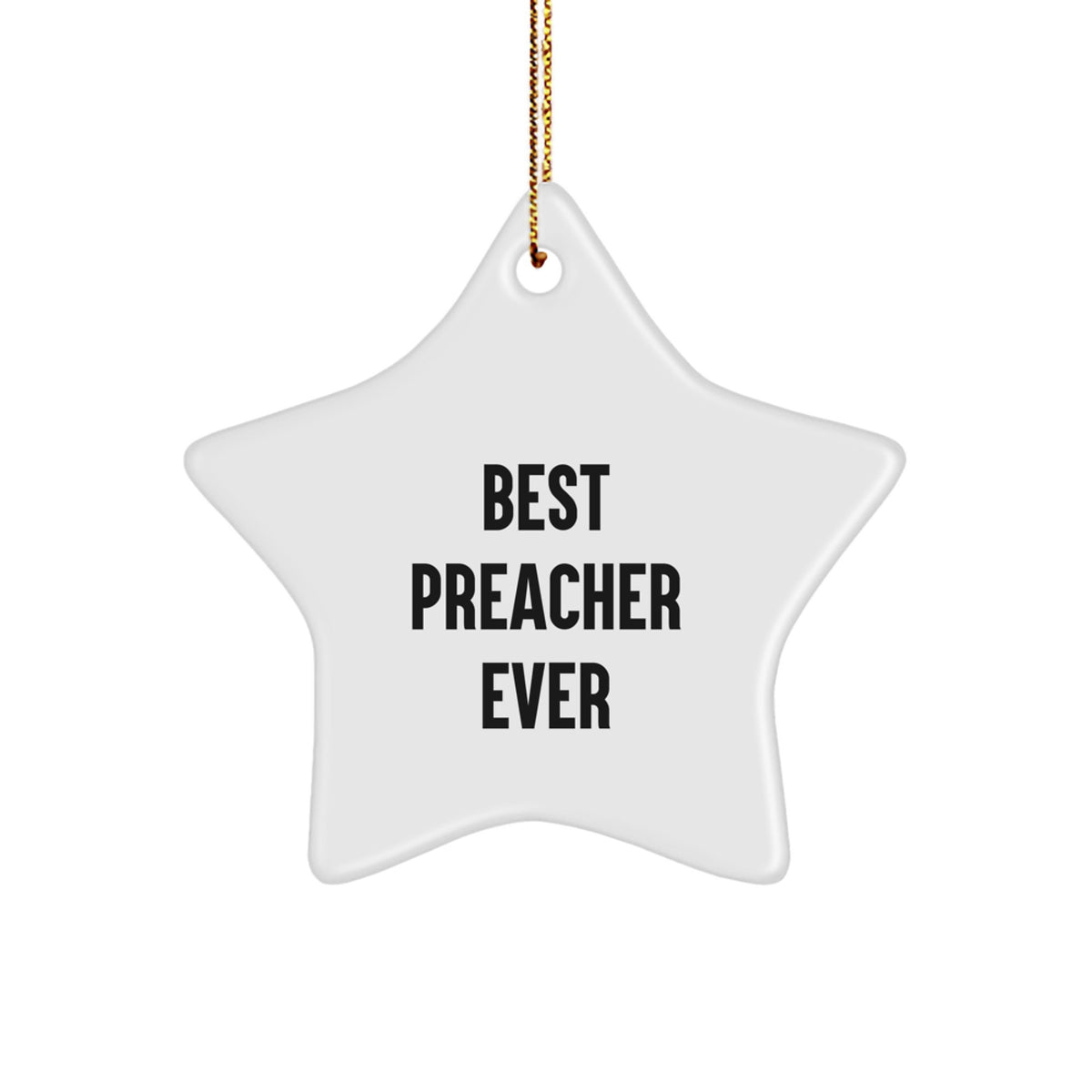 Christmas Gift Star Ornament for Her – Best Preacher Ever Keepsake - Image 1