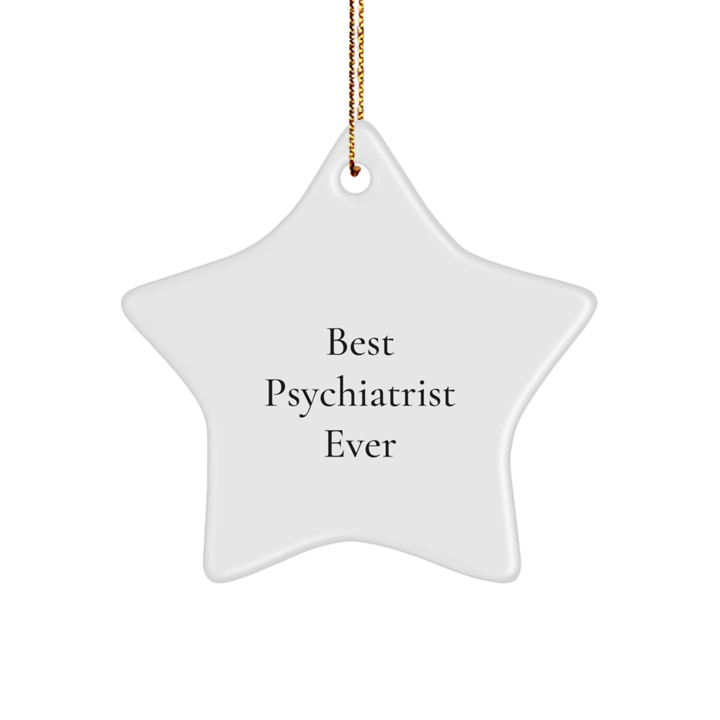 Playful Psychiatrist Star Christmas Ornament Gift for Friends - Image 1