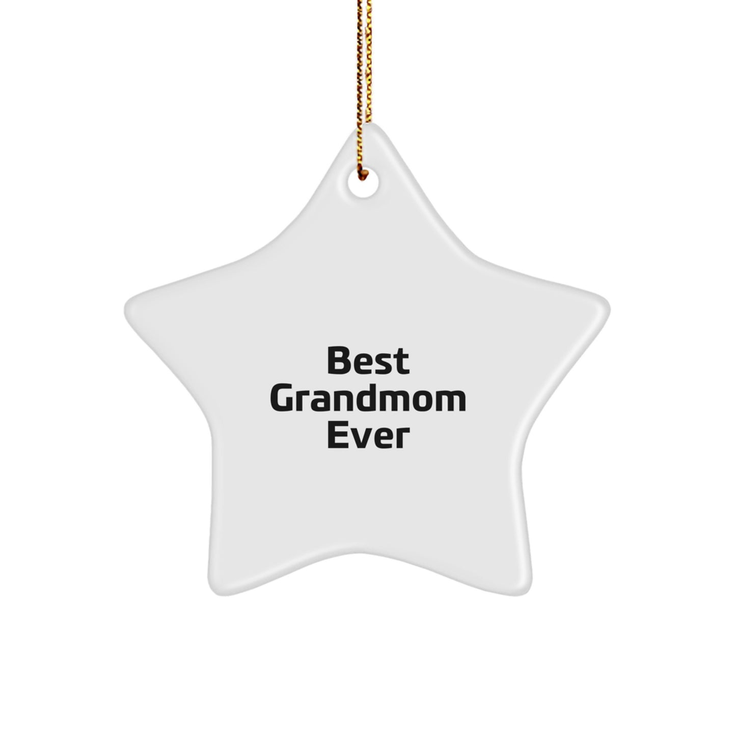 Christmas Gift for Her Grandmom Star Ornament – Best Grandmom Ever - Image 1