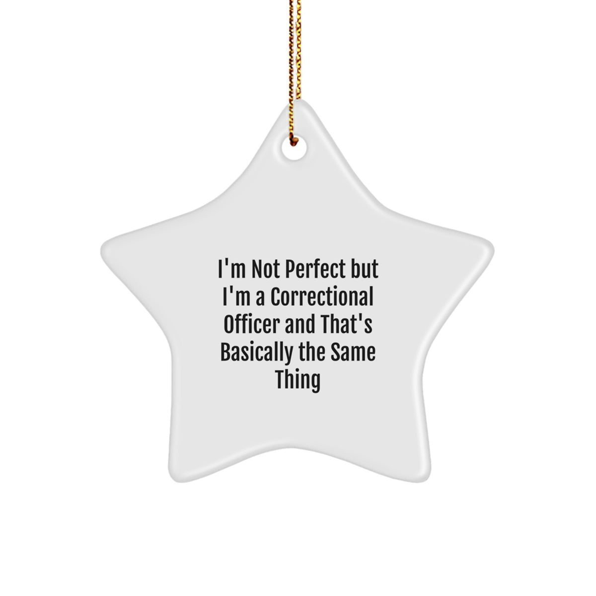 For Him Correctional Officer Christmas Keepsake Gift Ornament - Image 1