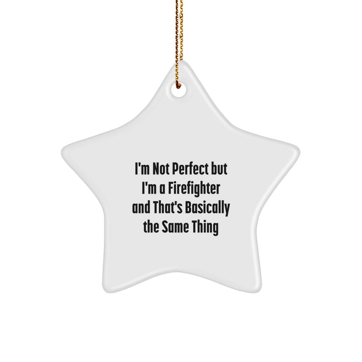 Firefighter Keepsake Christmas Ornament for Him Gift - Bright Star - Image 1