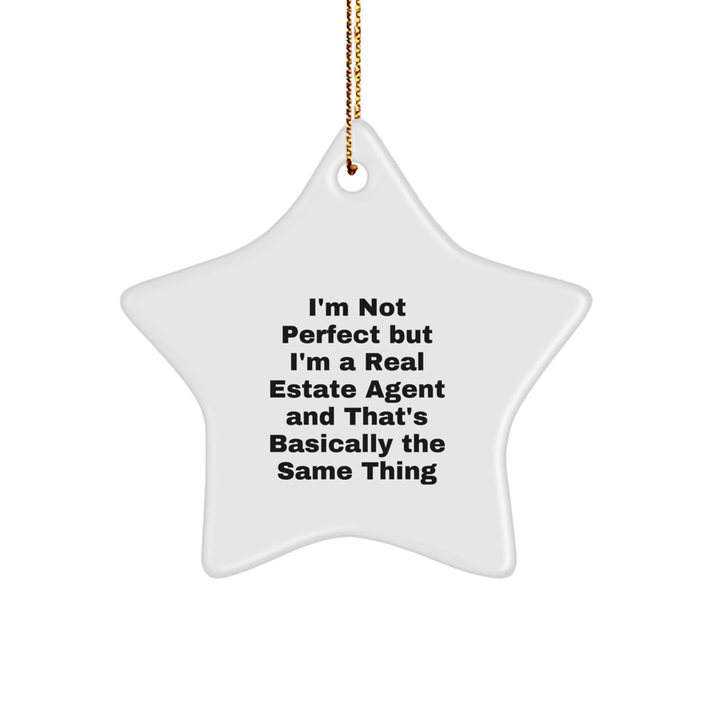 Real Estate Agent Star Ornament for Kids Favorite Christmas Gift - Image 1
