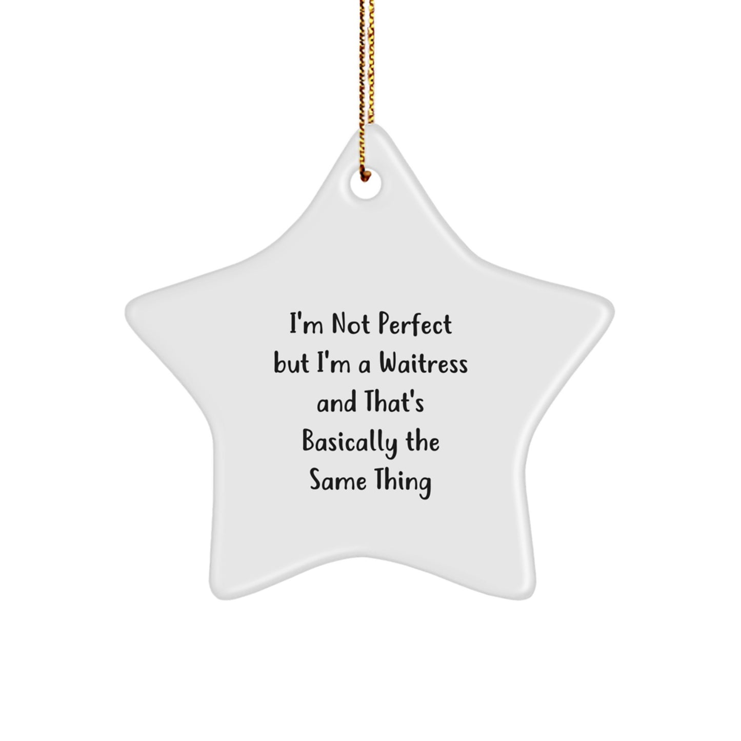 Collectible Waitress Star Ornament for Neighbors Christmas Gift - Image 1