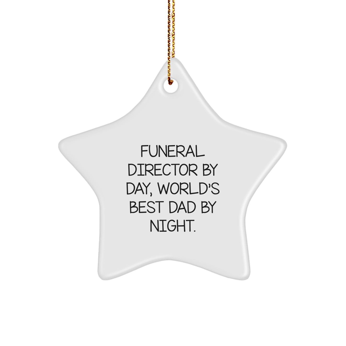 Christmas Gift for Teens Surprise Funeral Director Star Ornament - Image 1