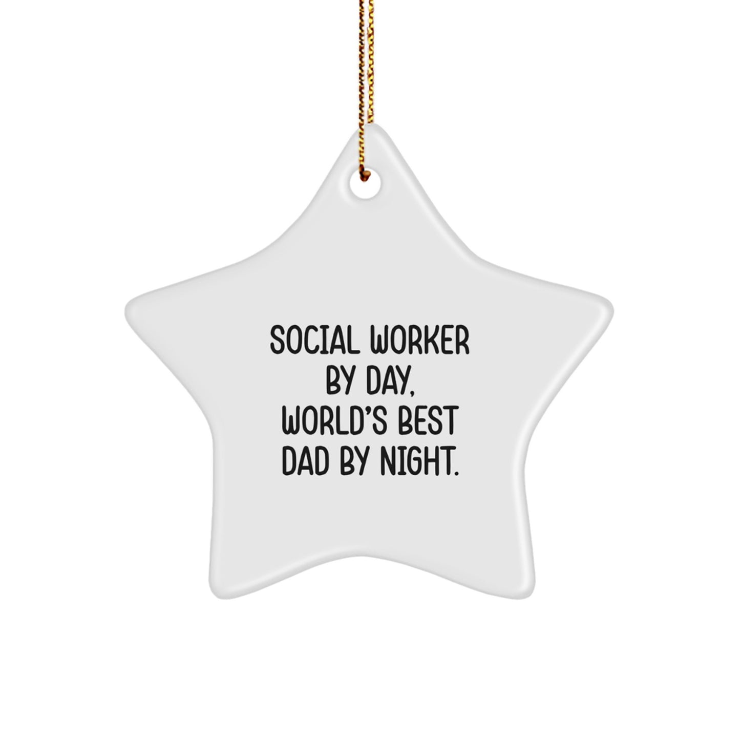 Social Worker Star Ornament Christmas Tree Gift Idea for Coworkers - Image 1