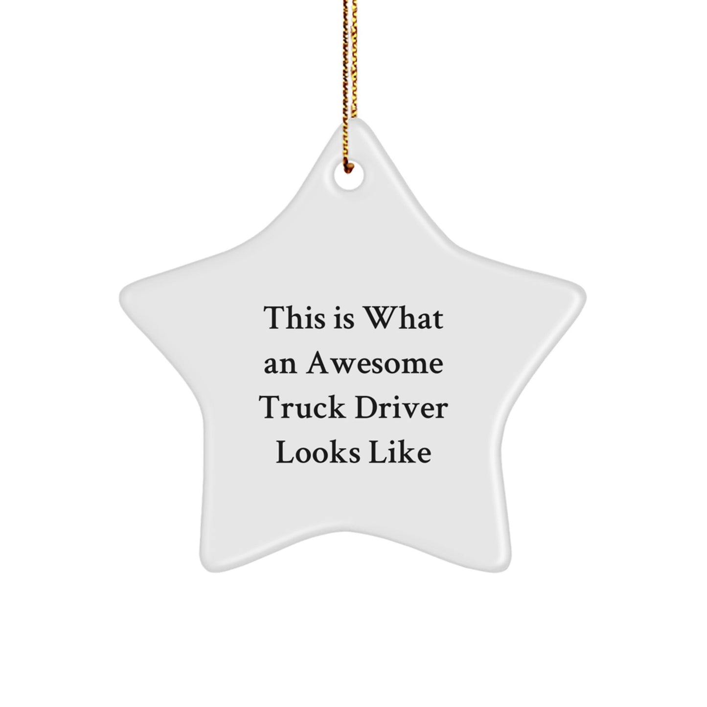 Funny Truck Driver Gifts from Friends - Awesome Star Ornament for Men - Christmas Unique Presents - Image 1