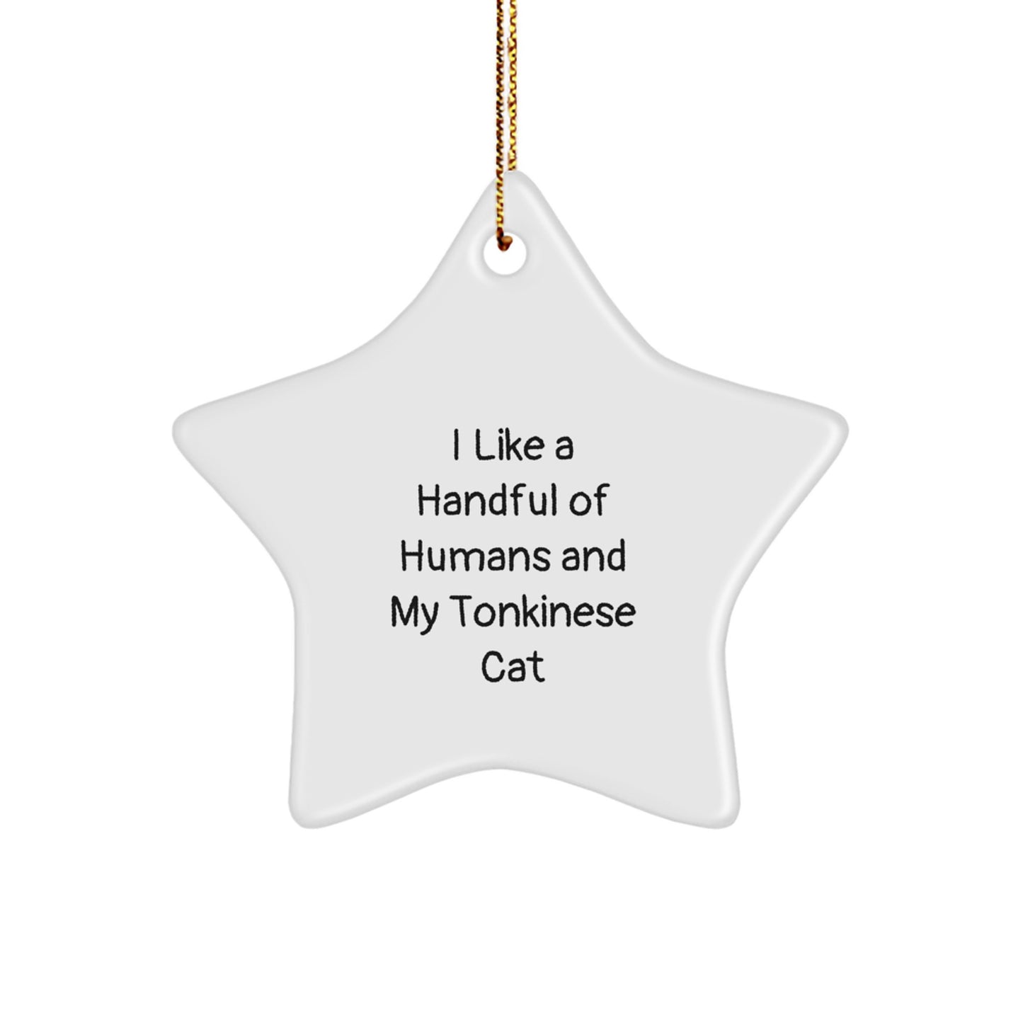 Funny Tonkinese Cat Gifts from Friends, Gifts for Tonkinese Cat Lovers, Christmas Unique Star Ornament, Star Shaped Decor for Home - Image 1