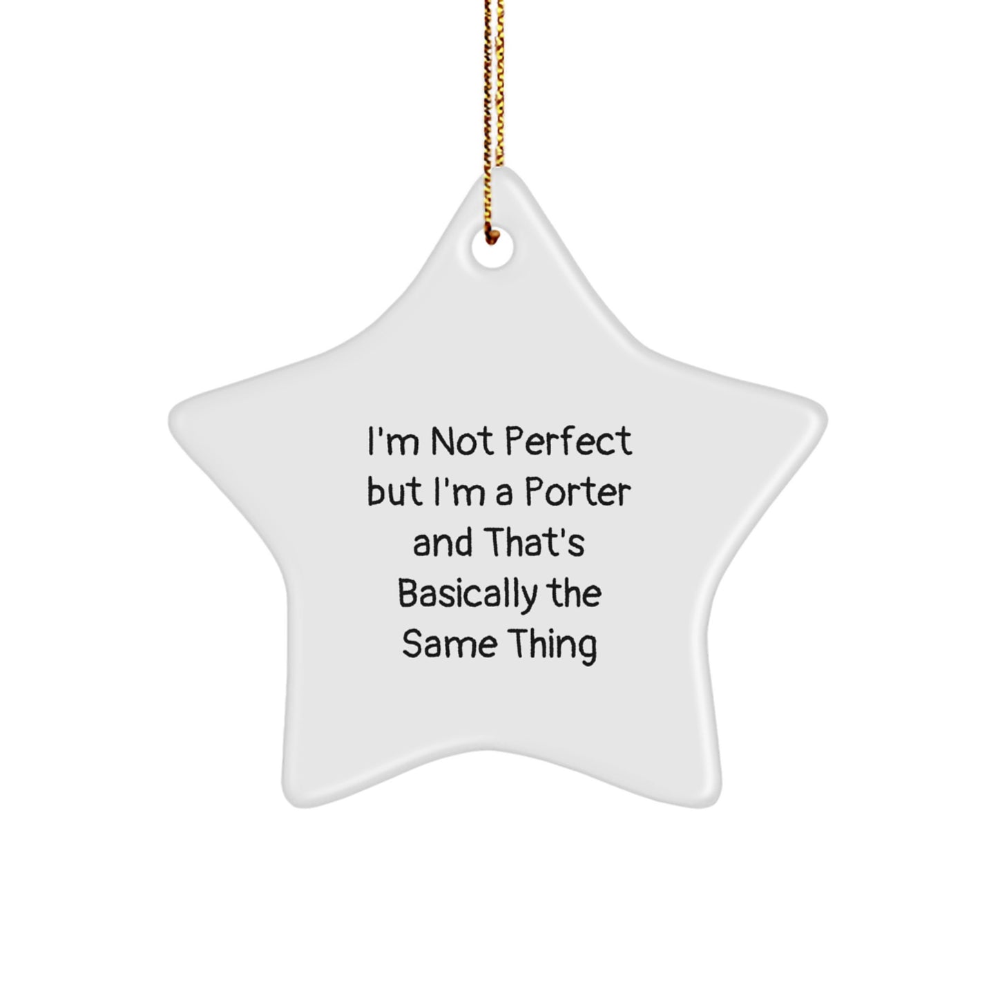 Christmas Gift for Her Porter Ornament Present - Image 1