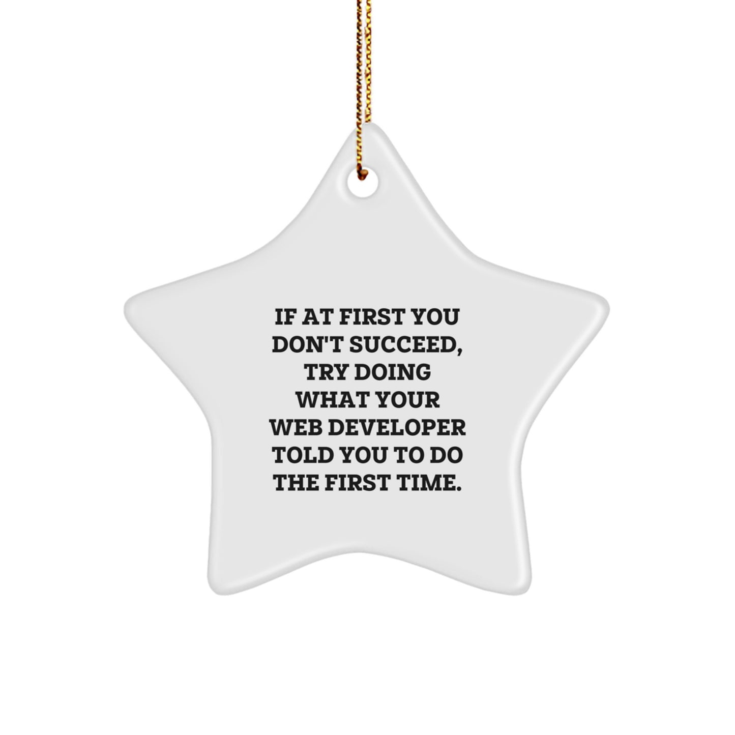 Funny Web Developer Gifts from Men for Christmas Unique Star Ornaments - Image 1