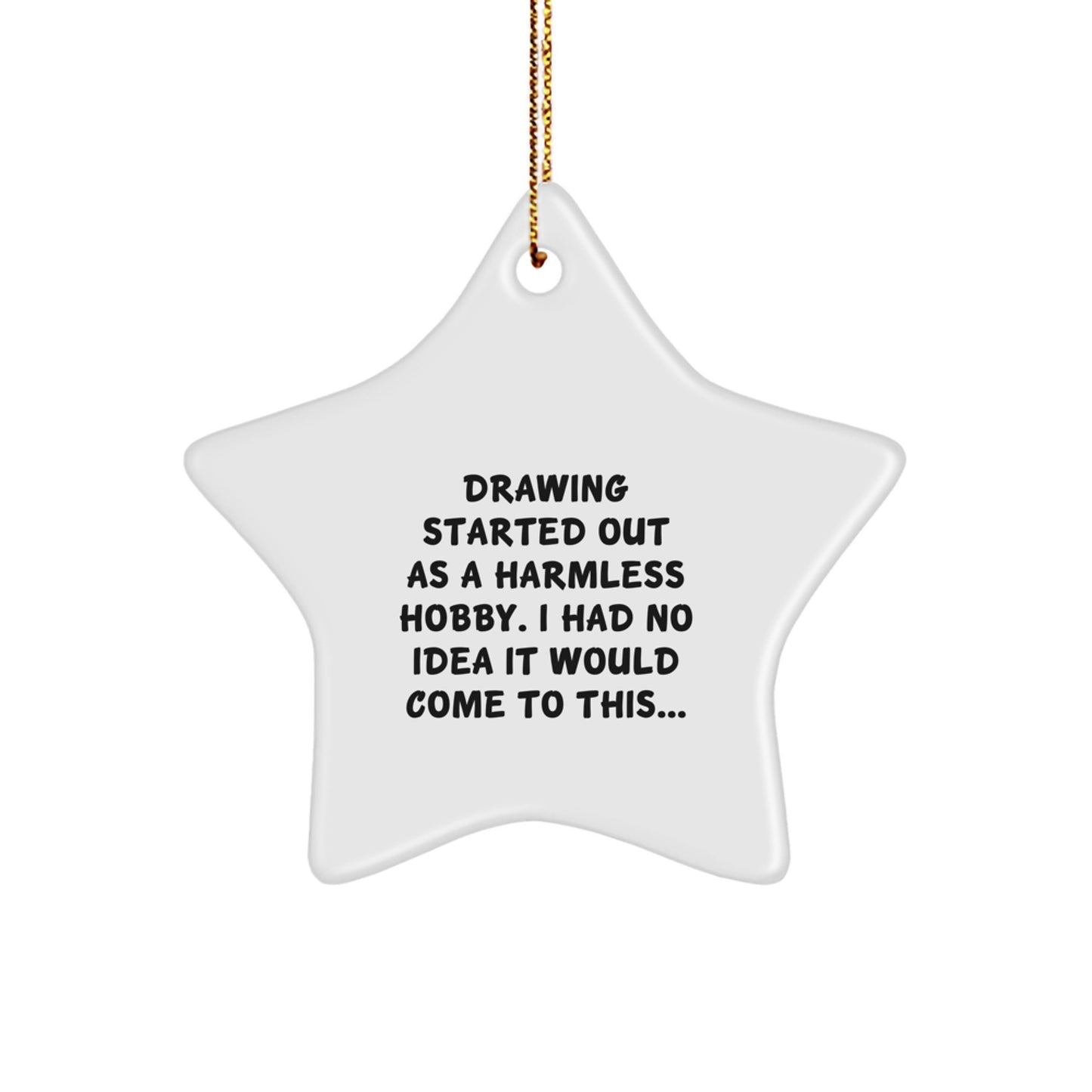 Funny Drawing Star Ornament Gift from Women for Men Women Friends Family - Image 1