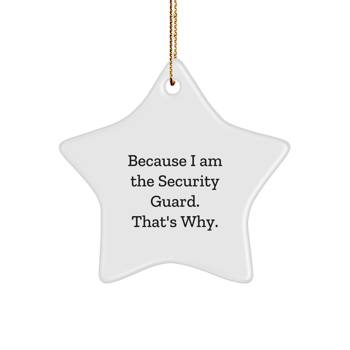 Funny Security Guard Star Ornament Gifts from Men for Christmas Unique Inspirational - Image 1