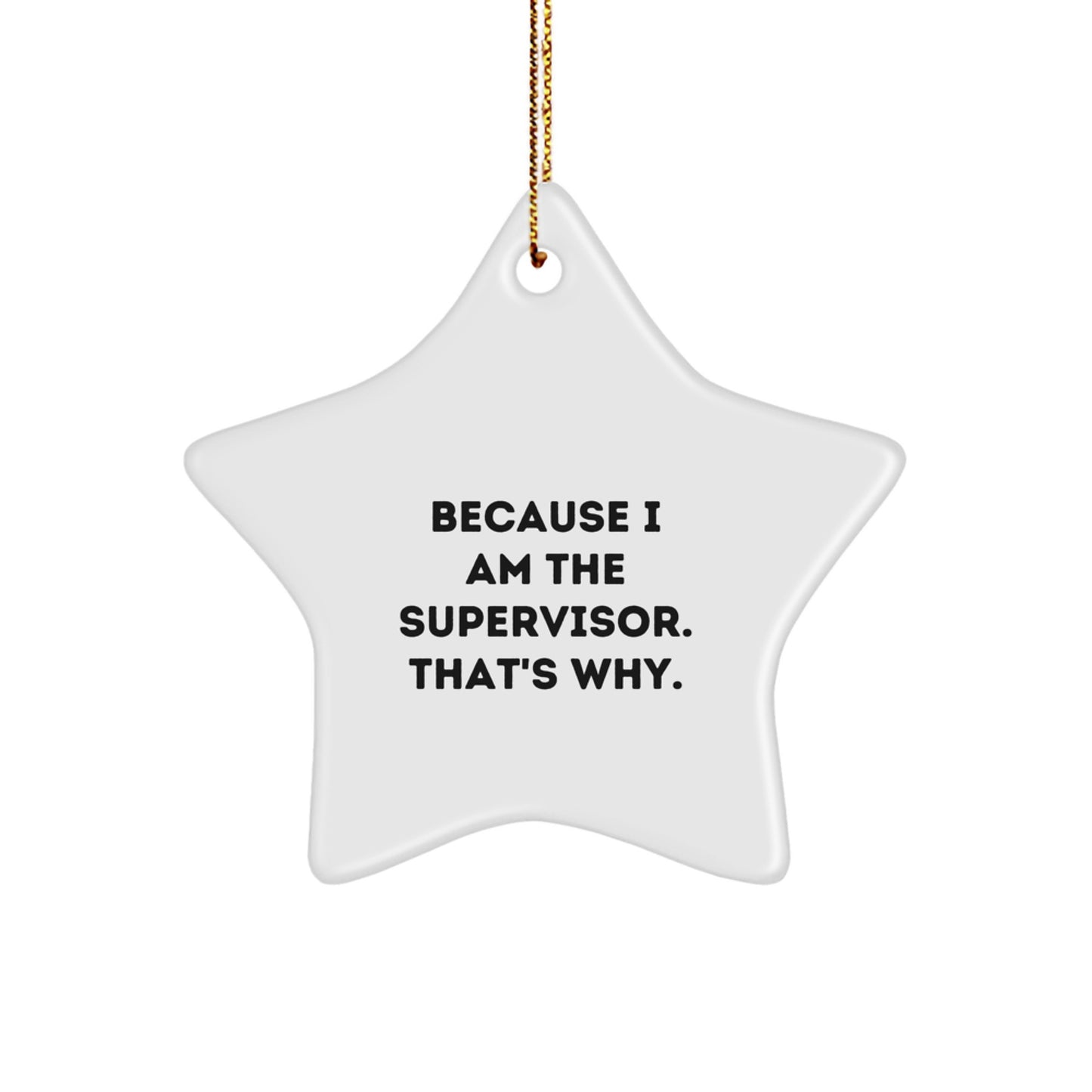 Funny Supervisor Star Ornament Gifts from Friends Family Christmas Unique Presents for Supervisor - Image 1