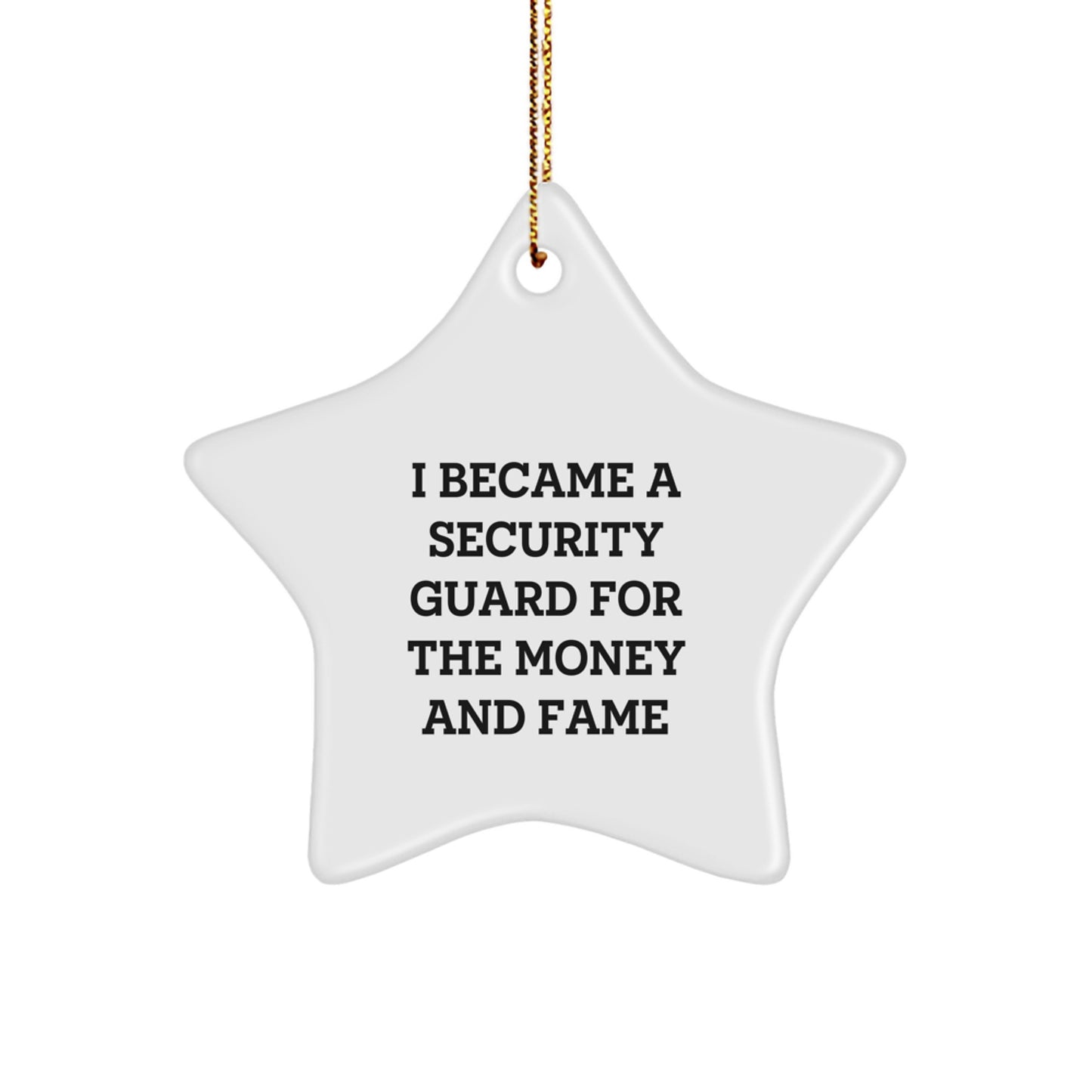 Funny Security Guard Christmas Star Ornaments Gifts from Friends for Security Guard - Image 1