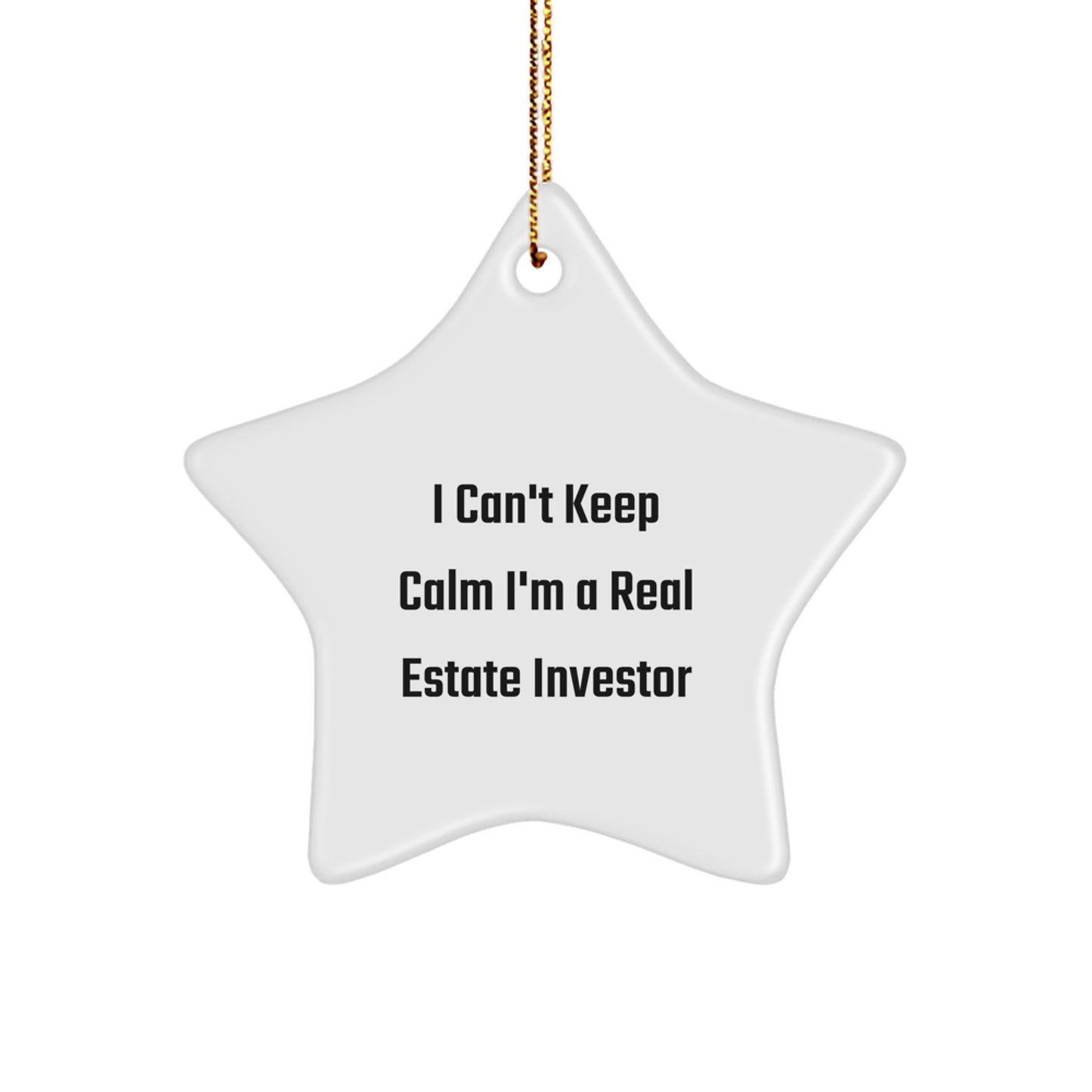 Funny Real Estate Investor Star Ornament Gifts for Men, Unique Christmas Unique Gifts from Friends, Family, Coworkers to Real Estate Investor - Image 1
