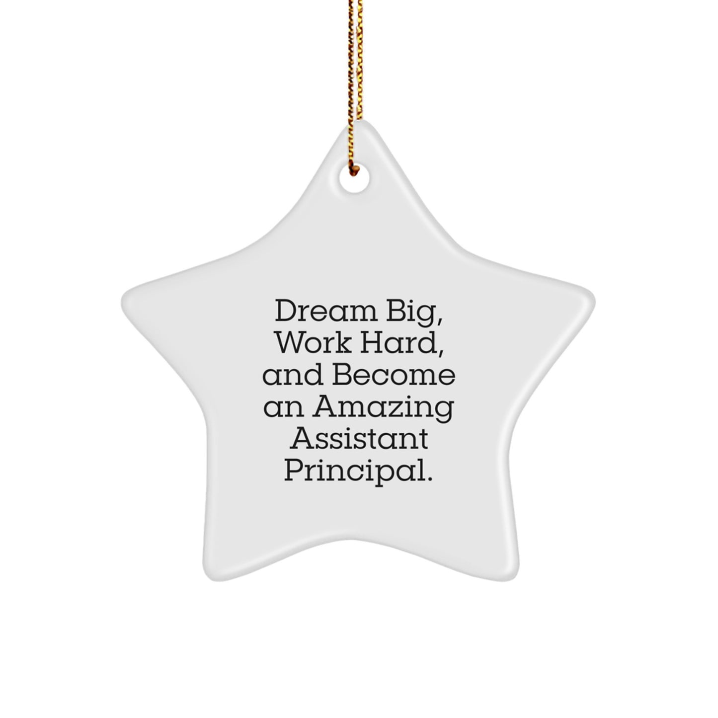 Funny Inspirational Assistant Principal Gifts for Men, Star Ornament, Christmas Unique Gifts from Friends to Family - Image 1
