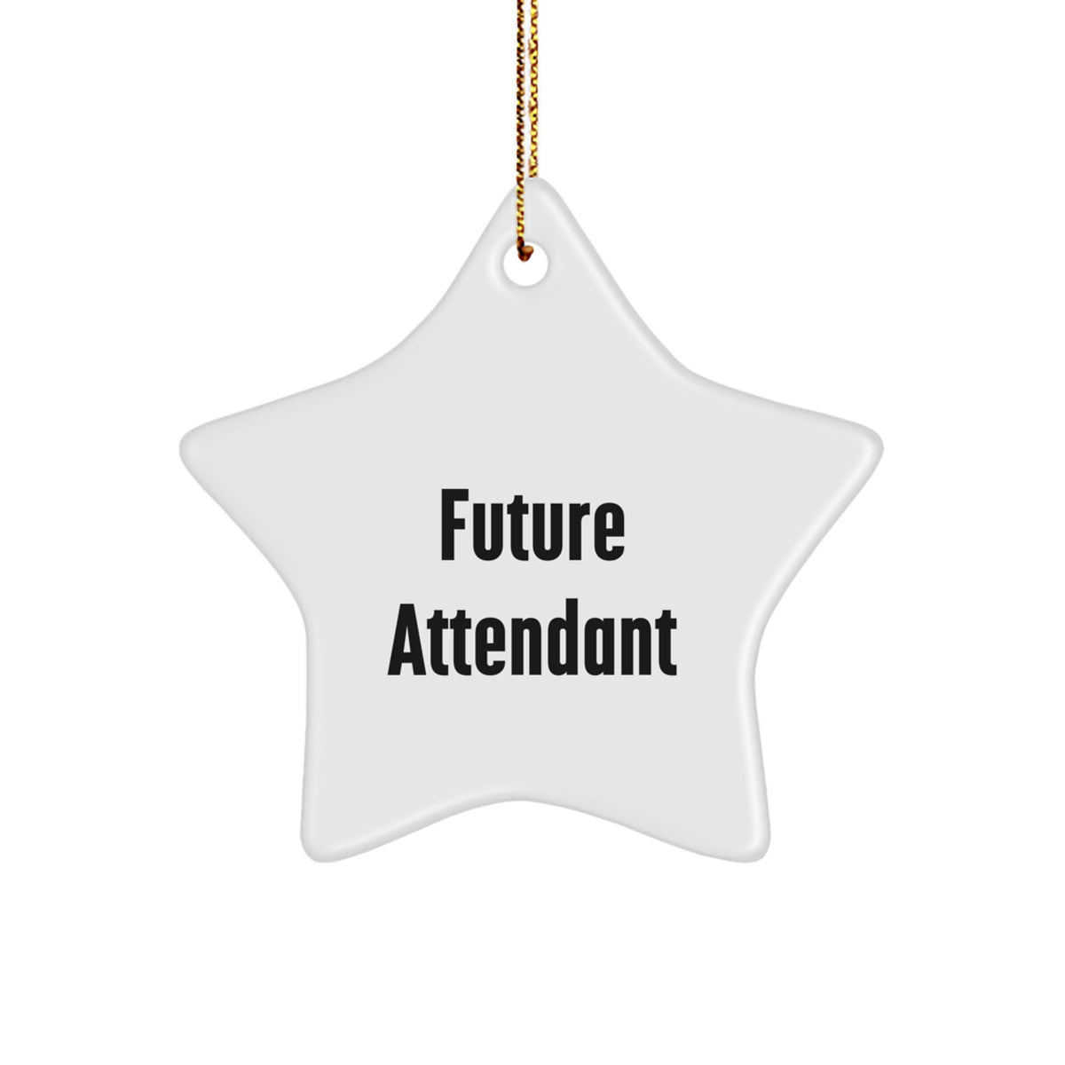 Future Attendant Keepsake Christmas Unique Gift for Him Star Ornament - Image 1