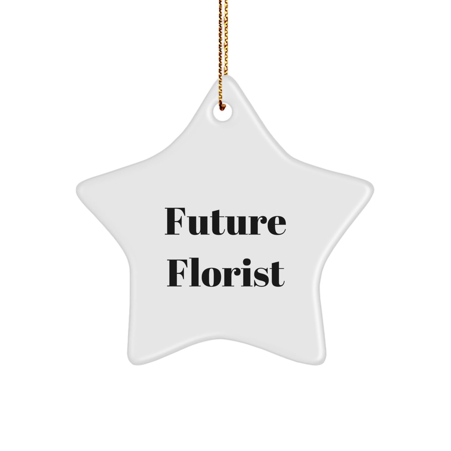 Funny Inspirational Gifts from Men for Future Florist - Star Ornament, Christmas Unique Gifts - Image 1