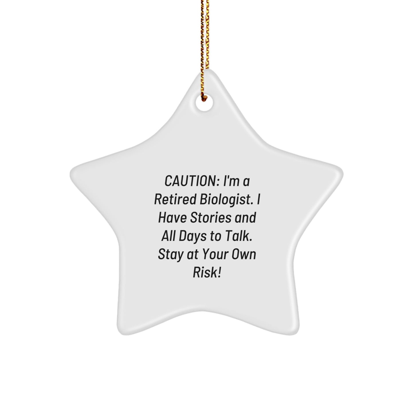 Funny Biologist Gifts from Friends - Retired Biologist Star Ornament, Christmas Unique Gifts for Family, Men, Women, Coworkers, Biologists - Image 1