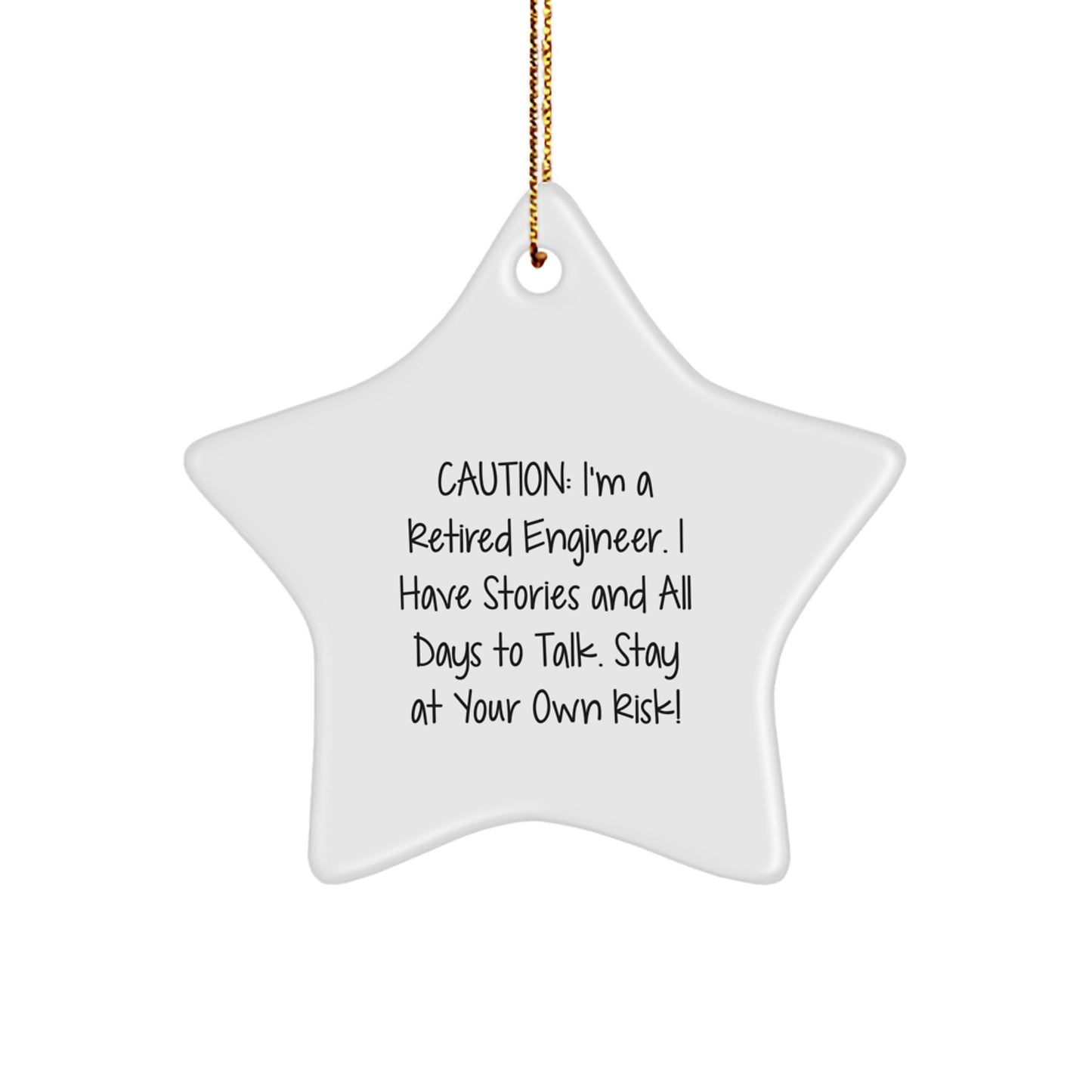 Funny Engineer Star Ornament Gifts from Family for Engineer at Christmas Unique - Image 1
