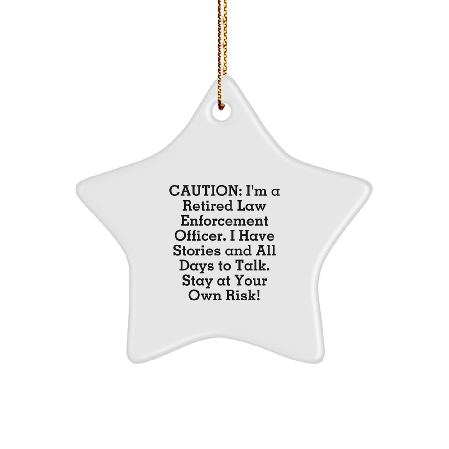 Christmas Gift Law Enforcement Officer Star Ornament for Her Present - Image 1