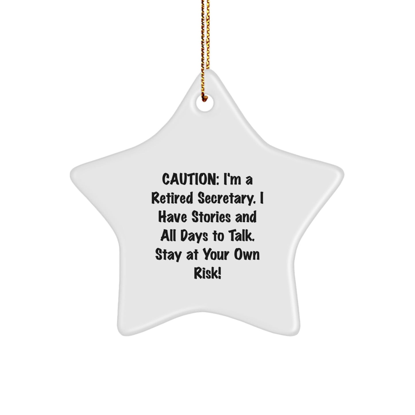 Funny Secretary Star Ornament Gifts from Friends for Secretary Unique Christmas Decorations - Image 1