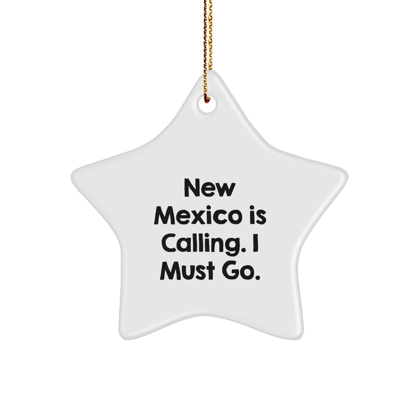 New Mexico Star Ornament Funny Gift from Friends to Family for Christmas - Image 1